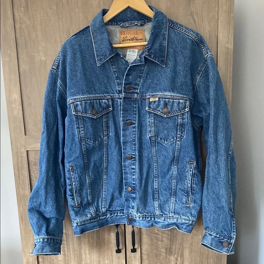Levi Strauss Signature Blue Denim Jacket 100% Cotton Women’s Size Large - Picture 11 of 16